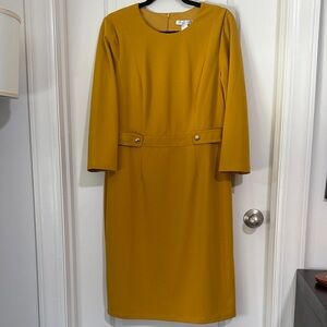 Yellow sheath dress